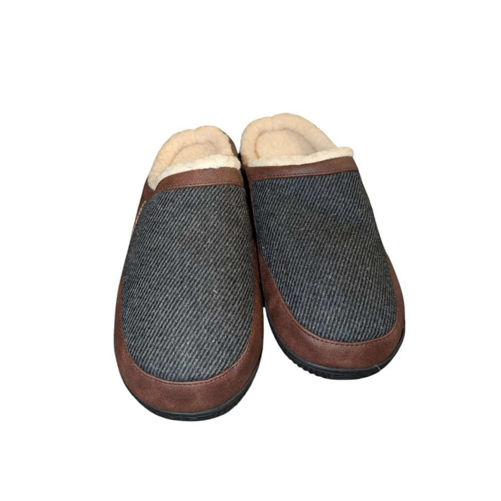 ULTRAIDEAS Mens Slippers Gray Brown XL 11-12